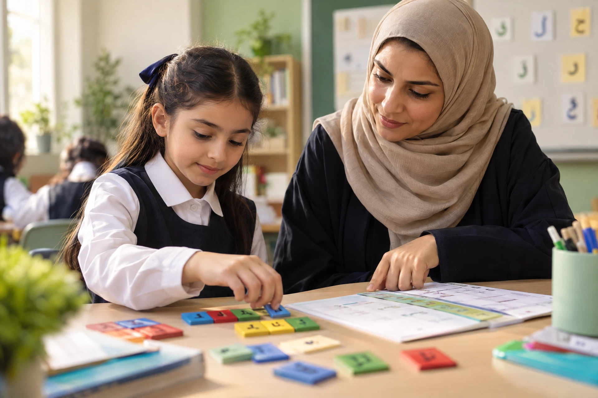 بيئة تعليمية سعودية مع تكييف يناسب صعوبات التعلم